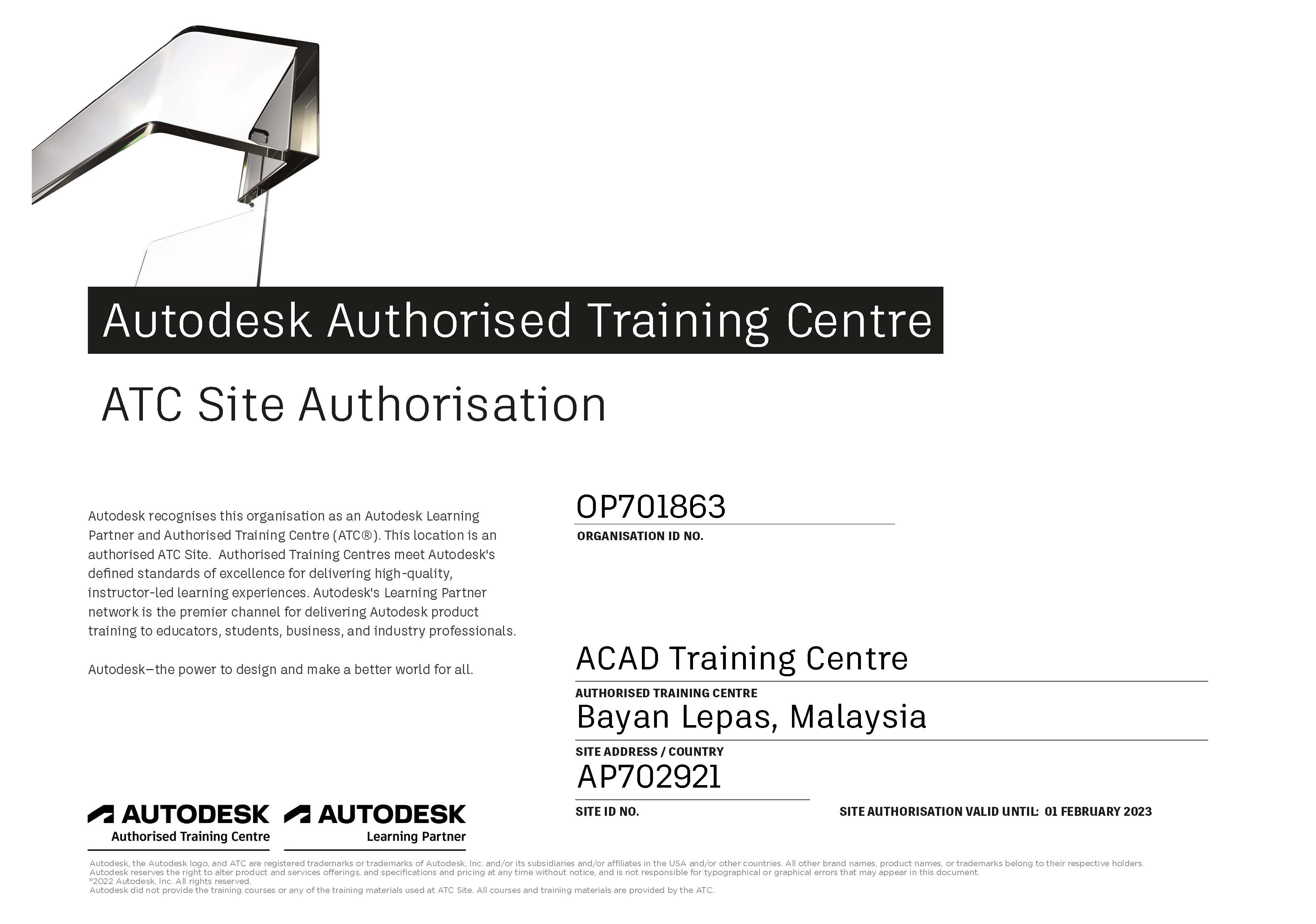 Autodesk Authorized Training Centre